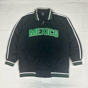 Urban Couture Mens 2XL Mexico Full Zip Track Jacket Sportswear Soccer Team Black